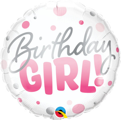 (image for) Birthday Girl Pink Dots Foil