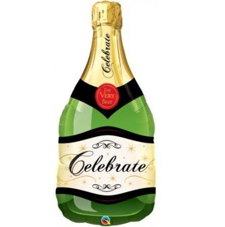 (image for) Champagne Bottle Supershape Foil