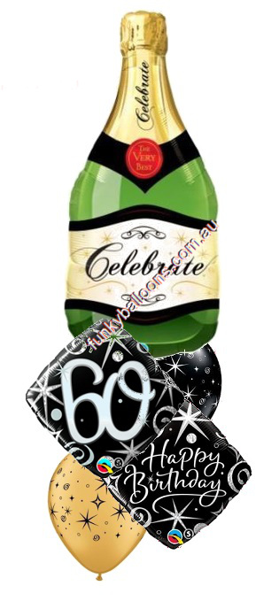 (image for) 60th Champagne Sparkles Birthday Bouquet