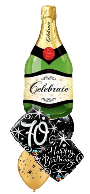 70th Champagne Sparkles Birthday Bouquet