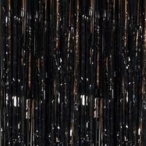 Metallic Door Curtain - Black