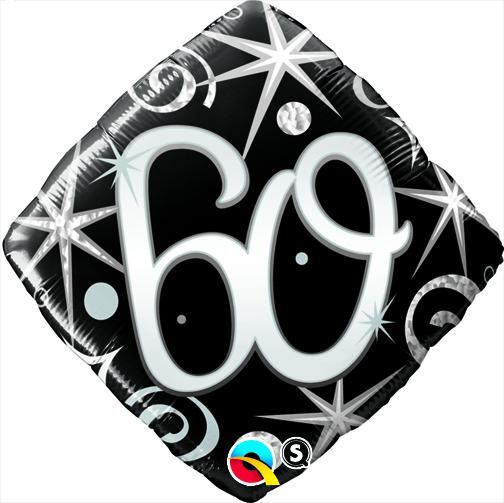 (image for) 60th Elegant Sparkles + Swirls Foil
