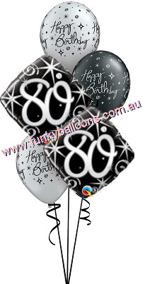 (image for) 80th Elegant Sparkles + Swirls Bouquet - Click Image to Close