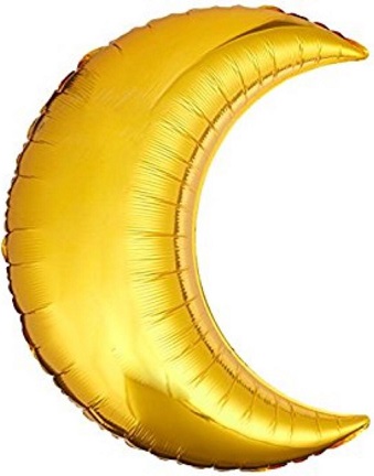 (image for) 90cm Gold Crescent Moon Foil