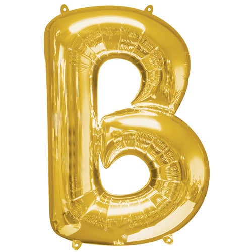 Gold Letter B Foil Balloon (41cm)