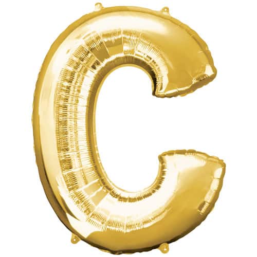 Gold Letter C Foil Balloon (41cm)