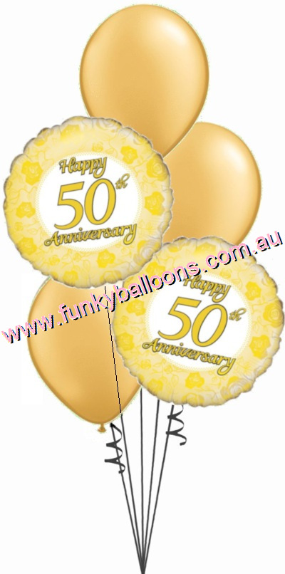Golden 50th Anniversary Bouquet