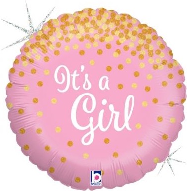 (image for) It's A Girl Gold Dots Foil