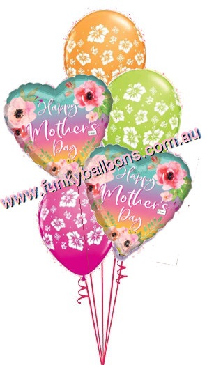 Mothers Day Hibiscus Balloon Bouquet