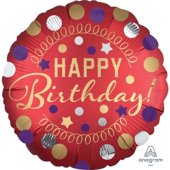 (image for) Red Satin Birthday Party Foil
