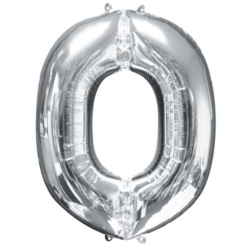 (image for) Silver Letter O Foil Balloon (41cm)