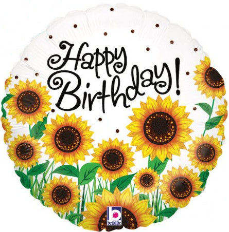 (image for) Sunny Sunflowers Birthday Foil
