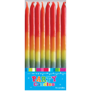 (image for) Tall Candles - Rainbow (16) - Click Image to Close